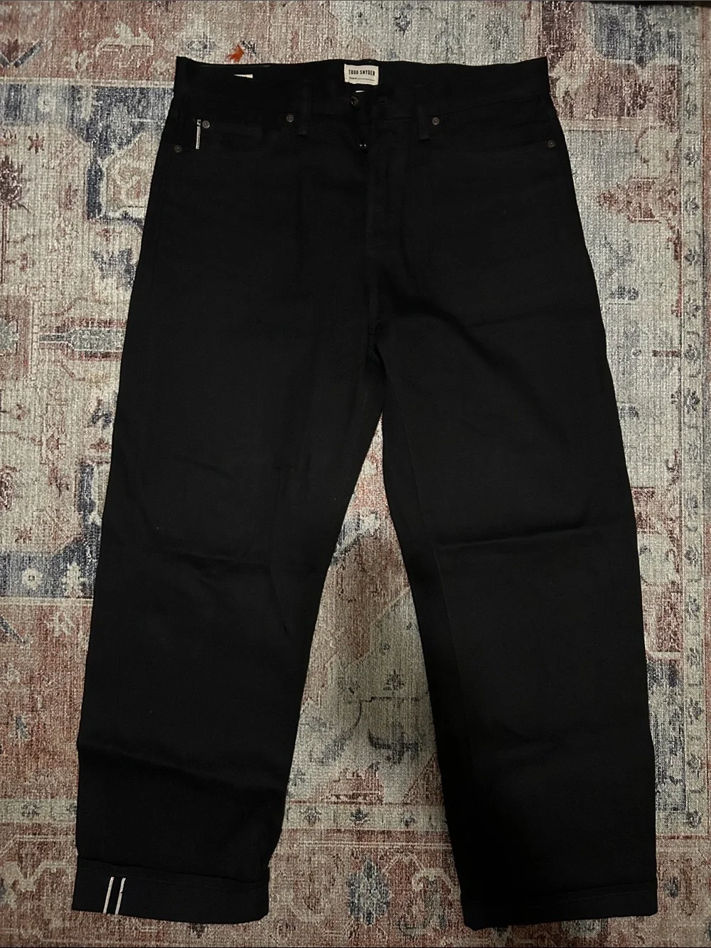 Pleated Selvedge Relaxed Fit Denim